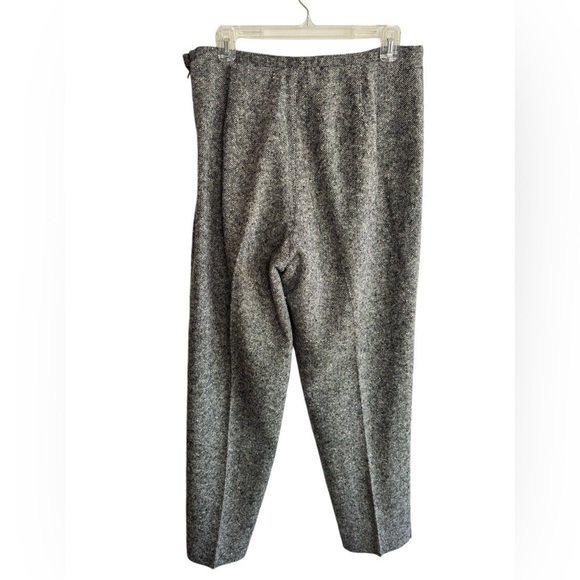 VTG Talbots Pants Womens Size 12 Wool Blend High Waisted Tweed Lined Taper Leg - Picture 5 of 12